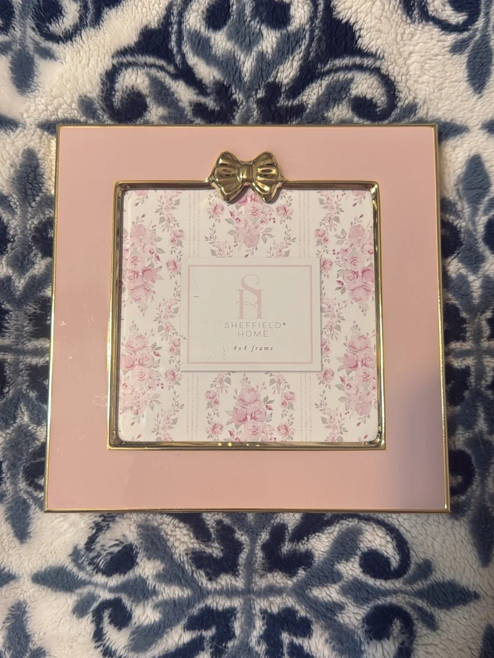 Sheffield Home Pink Bow Picture Frame 4x4